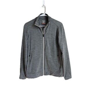 Icebreaker RealFLEECE 200 Merino Wool Zip Jacket Women M Gray Hiking Outdoor